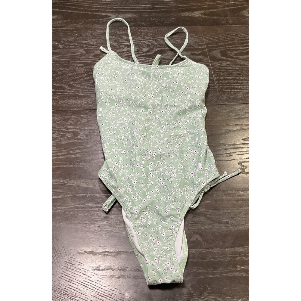 Green one piece swimsuit